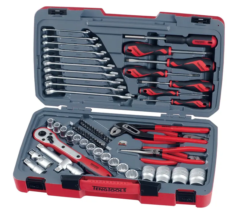 Teng Tools T1268 68-Piece 1/2-Inch Drive Socket Set – Comprehensive Mechanics Kit 1
