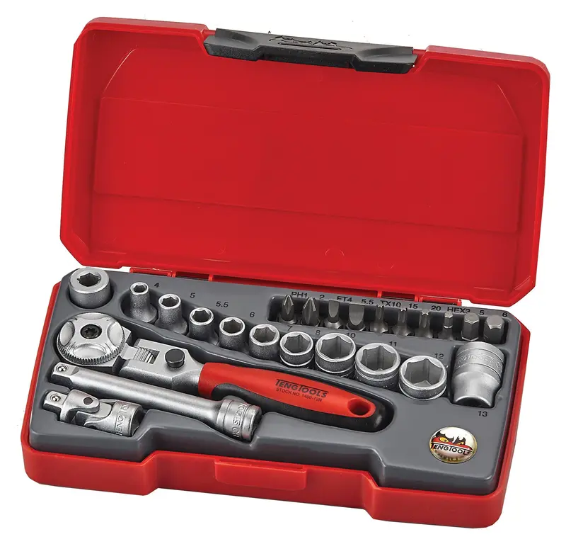 Teng Tools T1424S 24-Piece 1/4-Inch Drive Socket Set 1