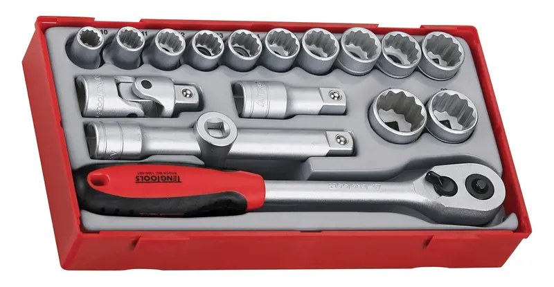 Teng Tools Tt1218 18-Piece 1/2-Inch Drive 12-Point Socket Set 1