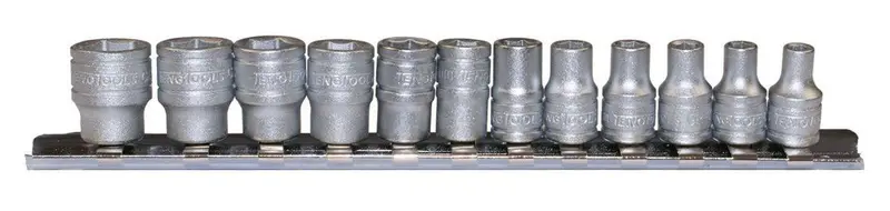 Tengtools 12-Piece 1/4" Drive 6-Point Standard Metric Socket Rail (M1412) 1