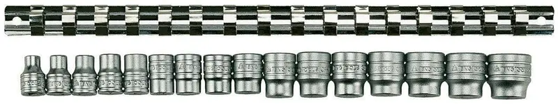 Tengtools 16-Piece 3/8" Drive 6-Point Standard Metric Socket Rail (M3816) 1