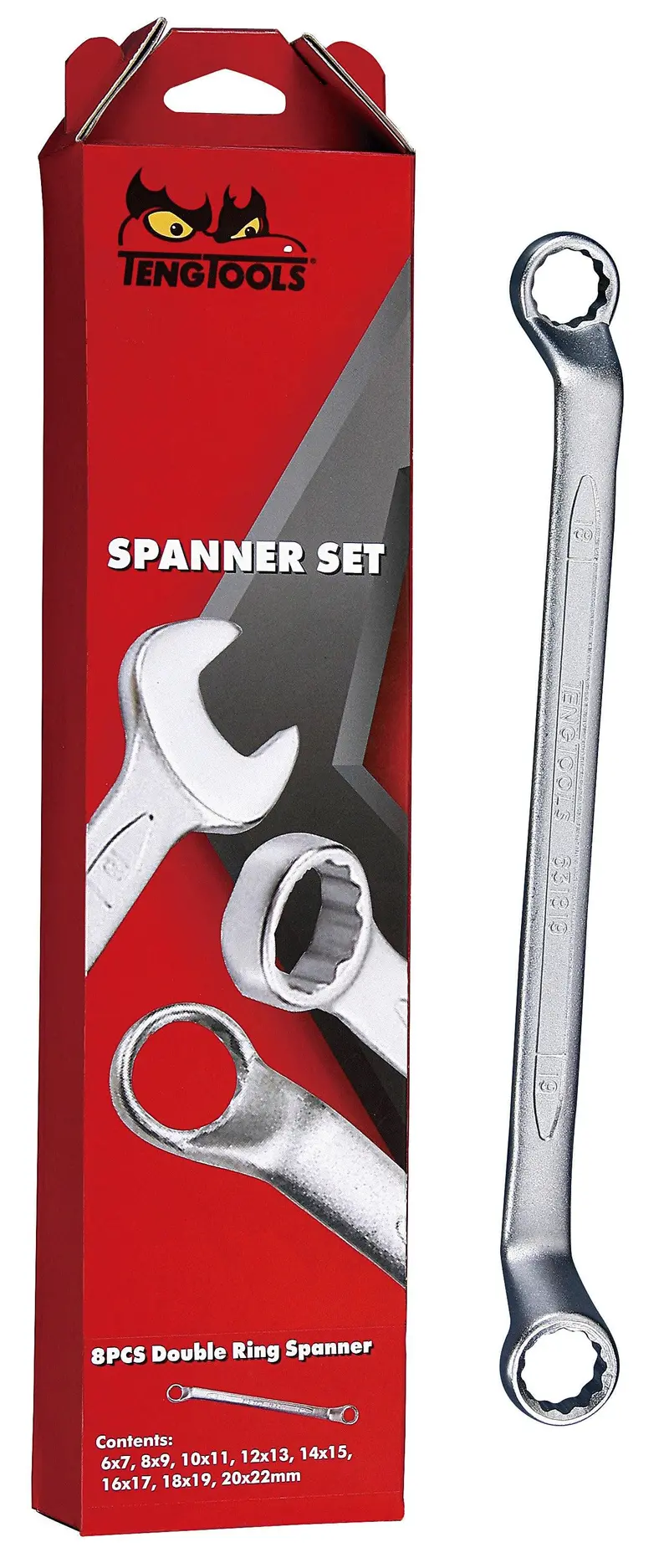Tengtools 6308 Double-Ended Ring Wrench Set (6–22 Mm) 1