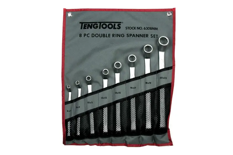 Tengtools 6308Mm 8-Piece Metric Double-Ended Ring Wrench Set 1