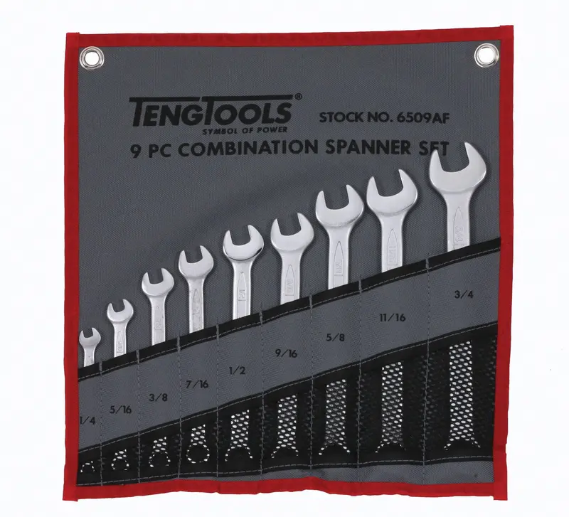 Tengtools 6509Af 9-Piece Imperial Combination Wrench Set 1