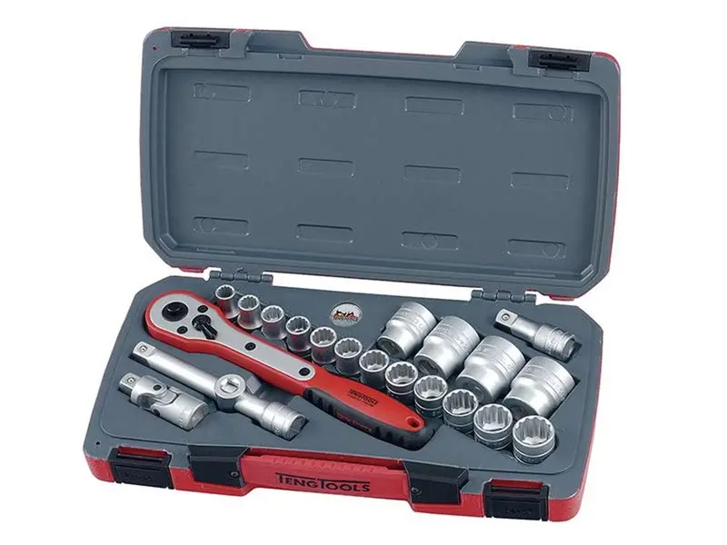 Tengtools T1221 21-Piece 1/2" Drive Socket Set 1