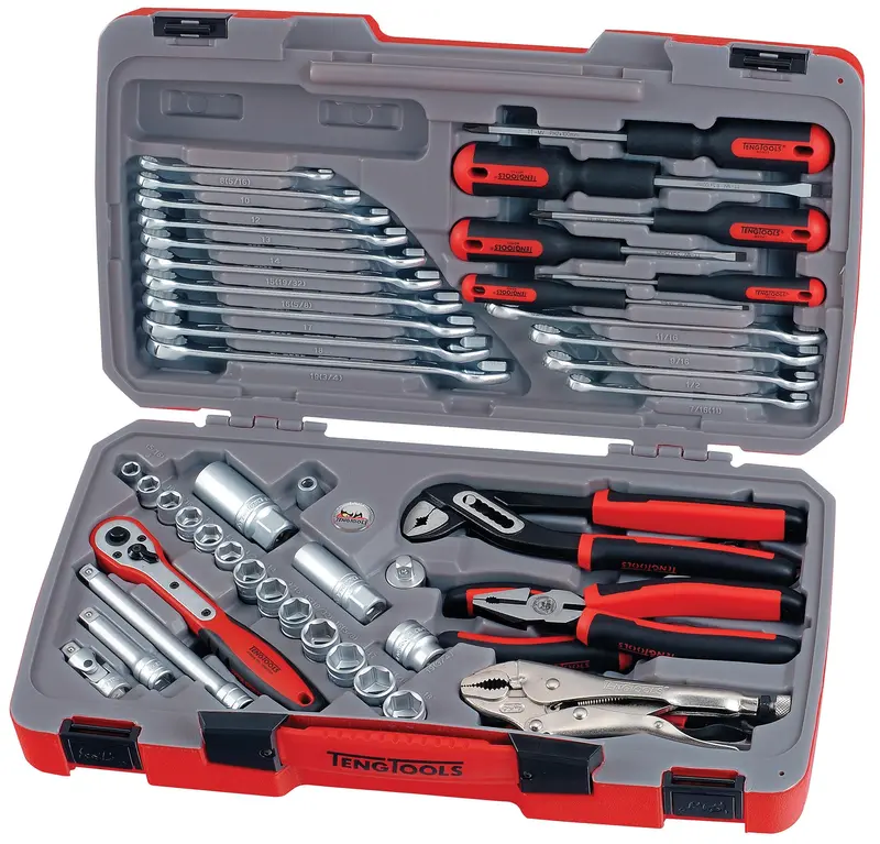 Tengtools T3848 48-Piece 3/8" Drive Tool Kit Featuring 28-Piece Bit Insert Set 1