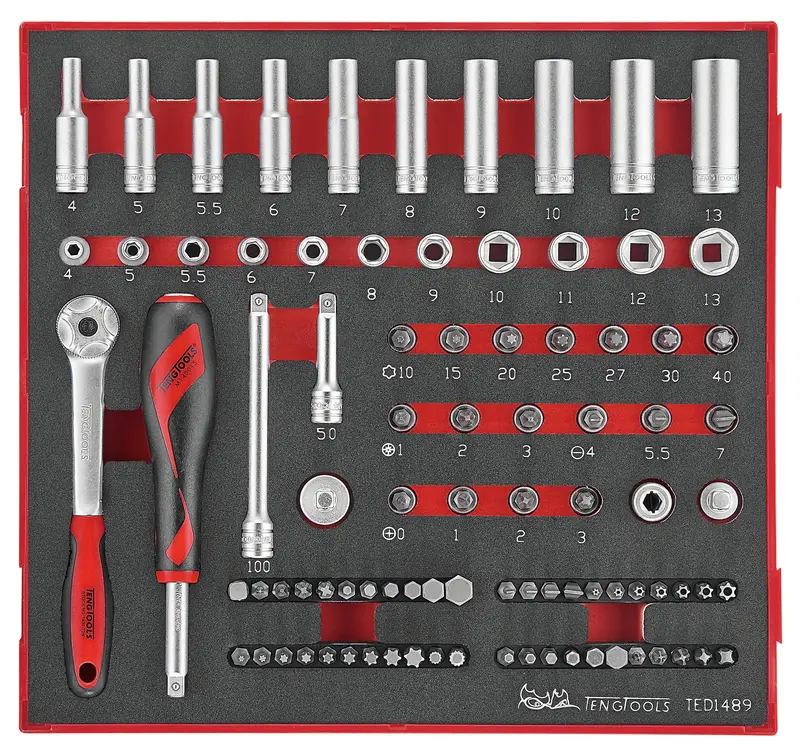 Tengtools Ted1489 — 89-Piece 1/4-Inch Drive Eva Socket Set 1
