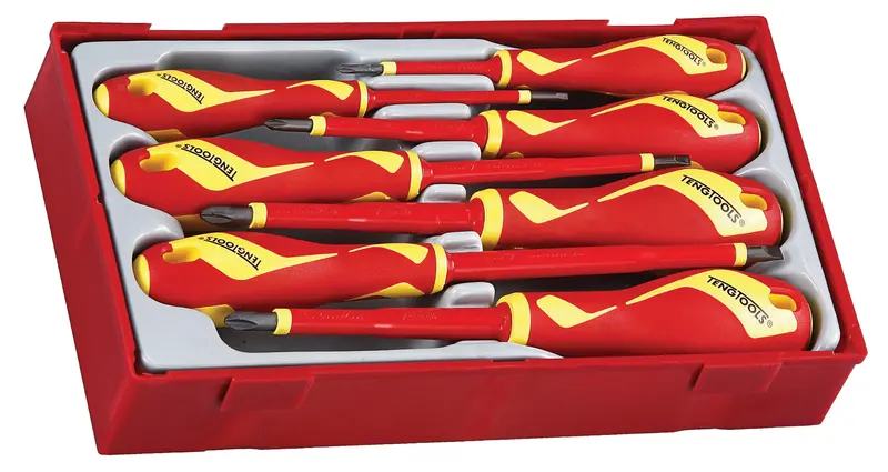 Tengtools Ttv907N 7-Piece Insulated Screwdriver Set – 1000V Rated, Flat/Ph/Pz Tips 1