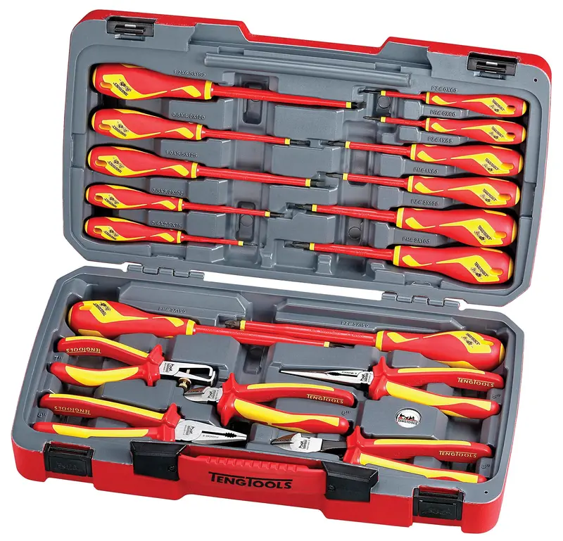 Tengtools Tv18N 18-Piece High-Voltage Insulated Tool Kit – 1000V Certified 1