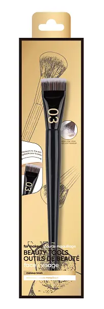 Thin-Blade Foundation Brush – Black & Gold Handle, Precision Application 1