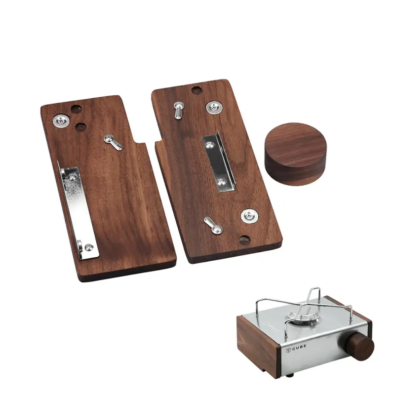 Thous Winds Kovea Cube Stove Accessory – Black Walnut Wood Side Panel Kit 1