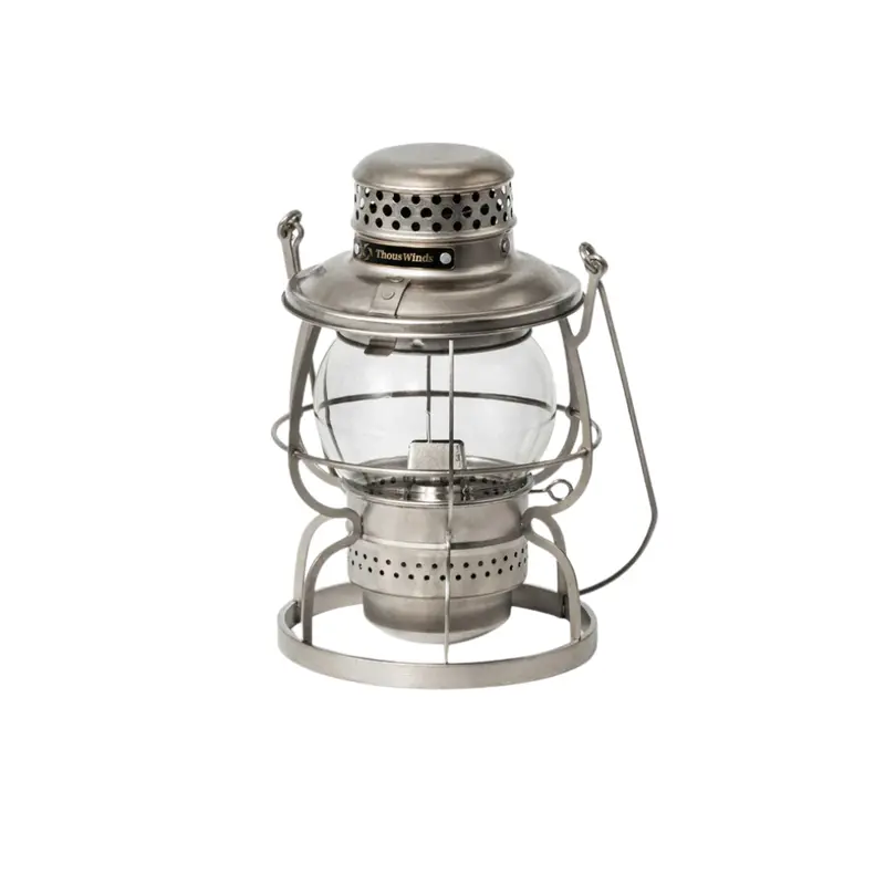 Thous Winds Vintage Railroad Kerosene Lamp – Silver-Finished Decorative Light 1
