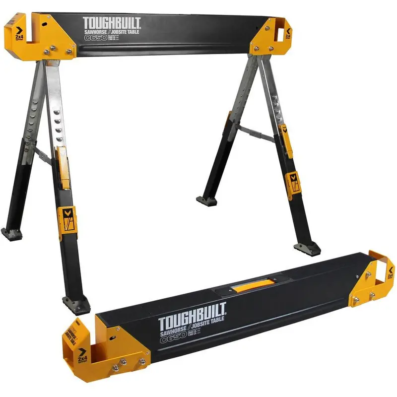 Toughbuilt C650-2 Dual Sawhorse And Jobsite Table Combo Pack 1