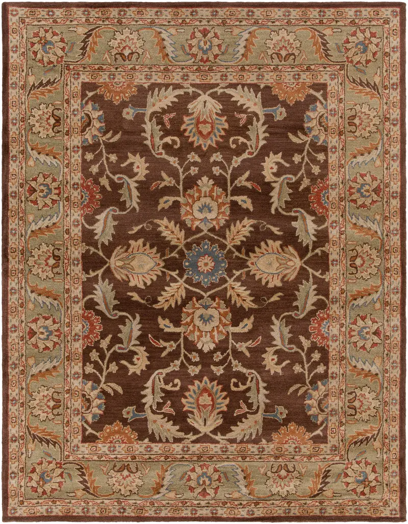 Truffle Chocolate Nobility-Inspired Hand-Tufted Rug 15