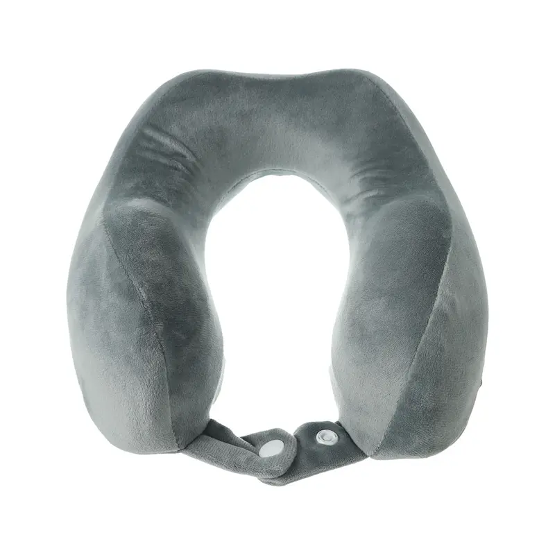 U-Shaped Memory Foam Travel Pillow – Soft Gray Support 1
