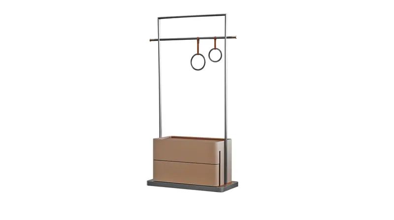 Valet Brandy Two-Drawer Hallway Coat Rack 1
