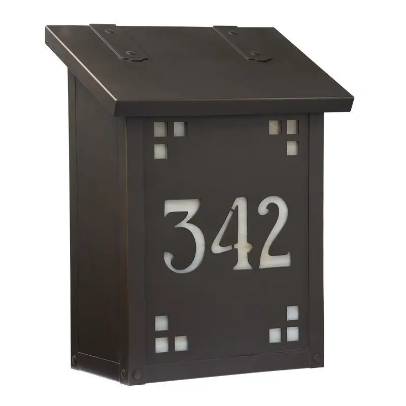 Vertical Pasadena Mailbox With Integrated House Numbers 1