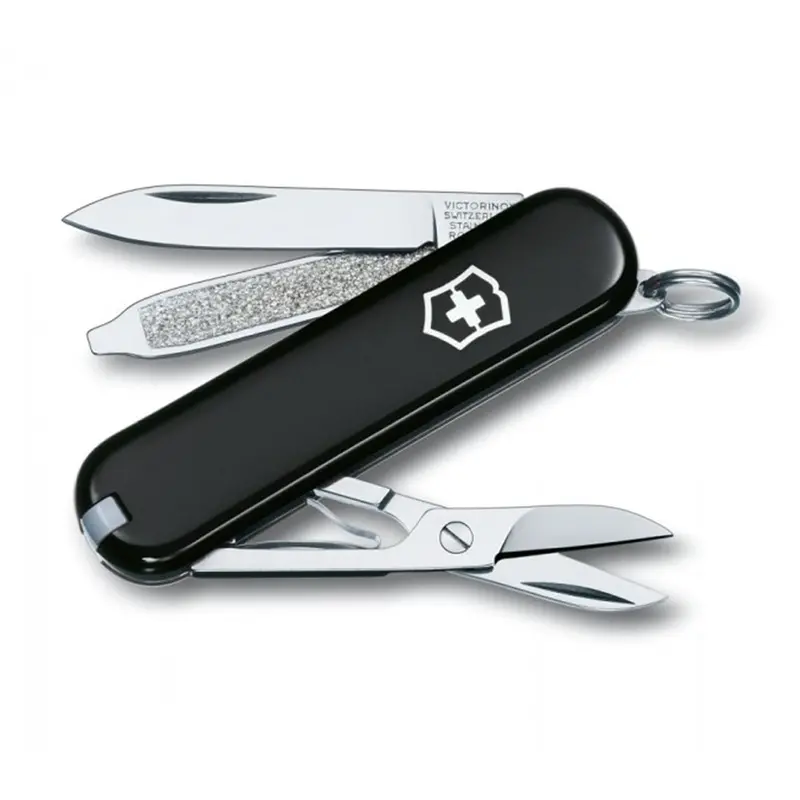 Victorinox Classic Sc Multitool – Black Compact Pocket Knife 1