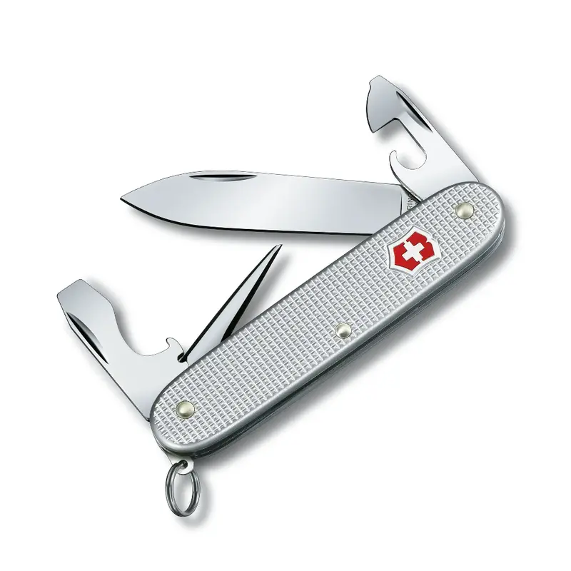 Victorinox Pioneer Alox Aluminum Pocket Knife – Silver 1