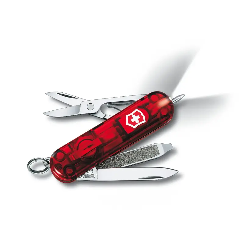 Victorinox Signature Lite Pocket Knife – Red Transparent 1