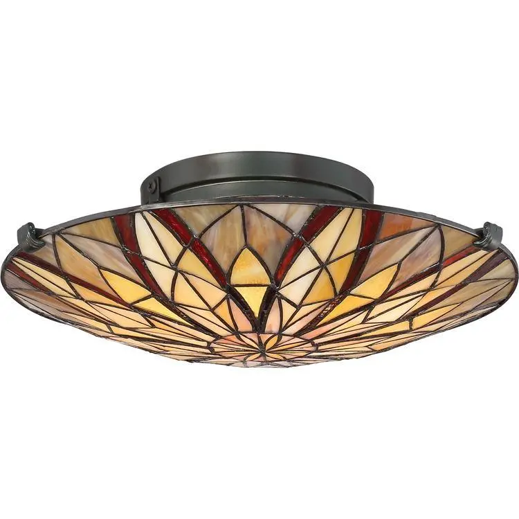 Victory Bronze Flush-Mount Ceiling Fixture 1