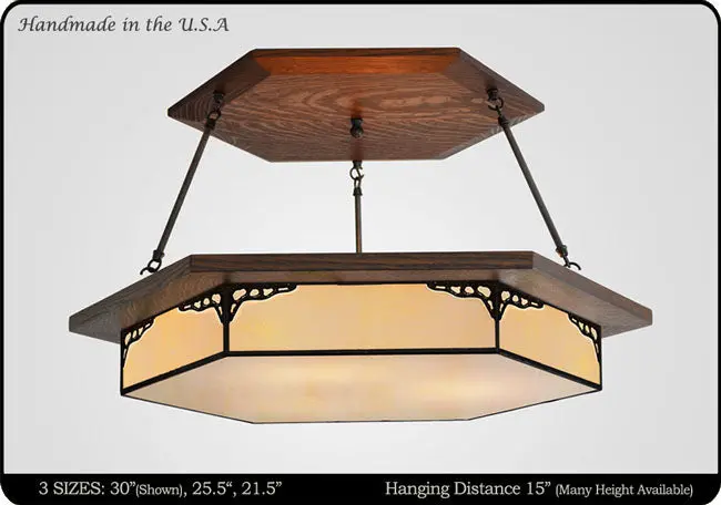 Vintage Craftsman Chandelier With Patina Finish #451 1