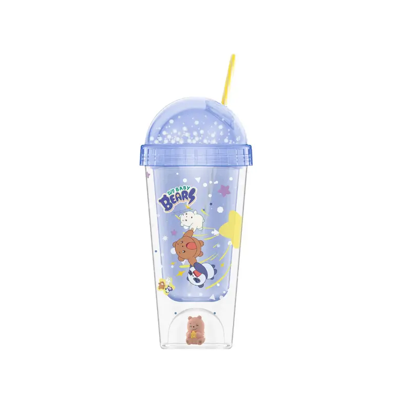 We Baby Bears Double-Wall Insulated Tumbler – 350Ml With Straw (Blue) 1
