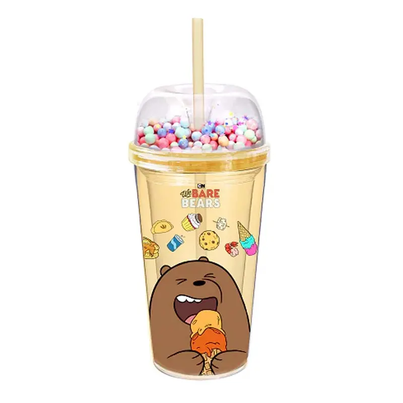 We Bare Bears Insulated Water Bottle – 420Ml, Grizz Edition With Removable Straw 1