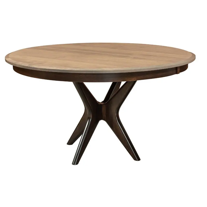 West Newton Midcentury Solid-Wood Round Dining Table 1