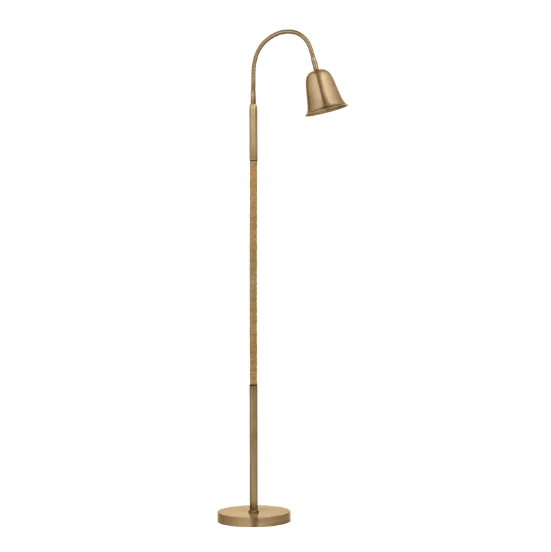 Wharf Coastal-Inspired Floor Lamp With Rope-Wrapped Base 1