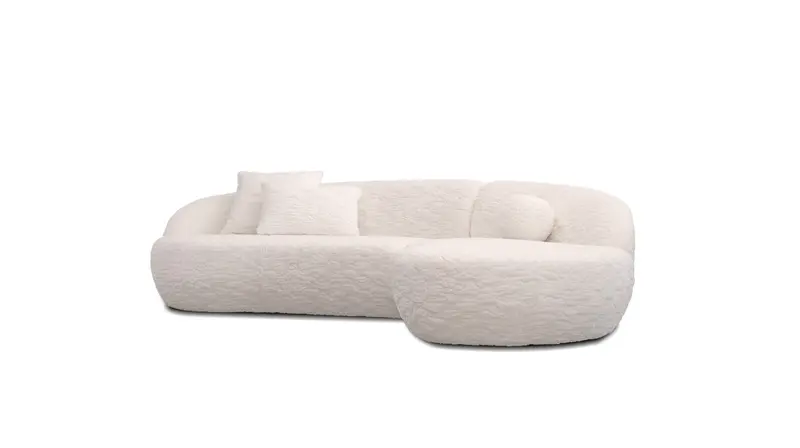 Whirl Lapin Snow Sectional Sofa – Right-Facing Chaise, 2-Piece 1