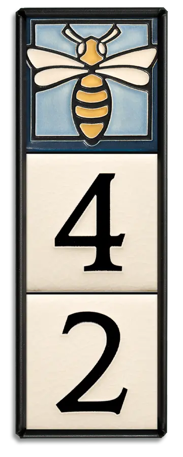 White 4-Inch Ceramic Number Tile 1