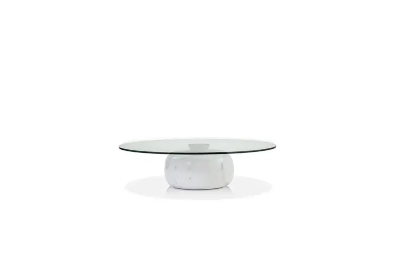 White Skip Round Coffee Table 1