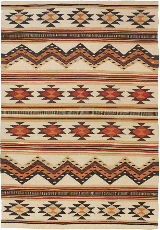 Wide Ruins Inspired Southwest Hand-Knotted Area Rug 1