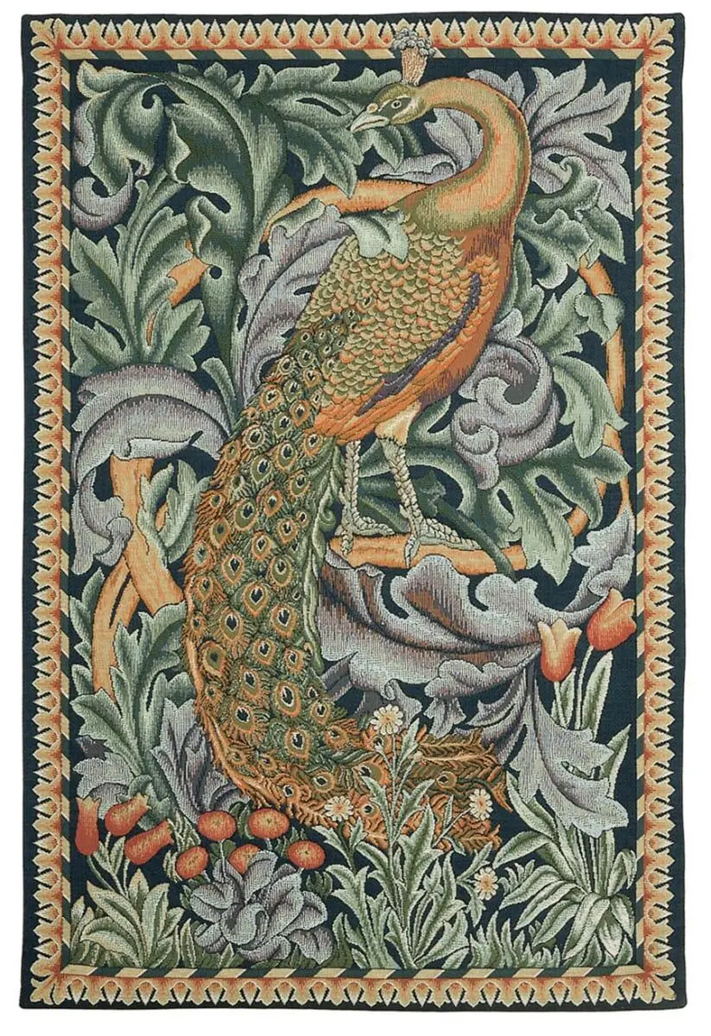 William Morris 'Peacock' Heritage Woven Tapestry 1