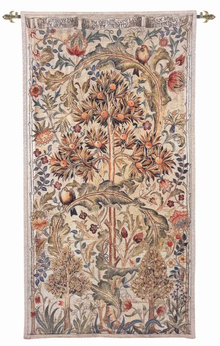 William Morris 'Quince Tree' Artisan Woven Tapestry 1