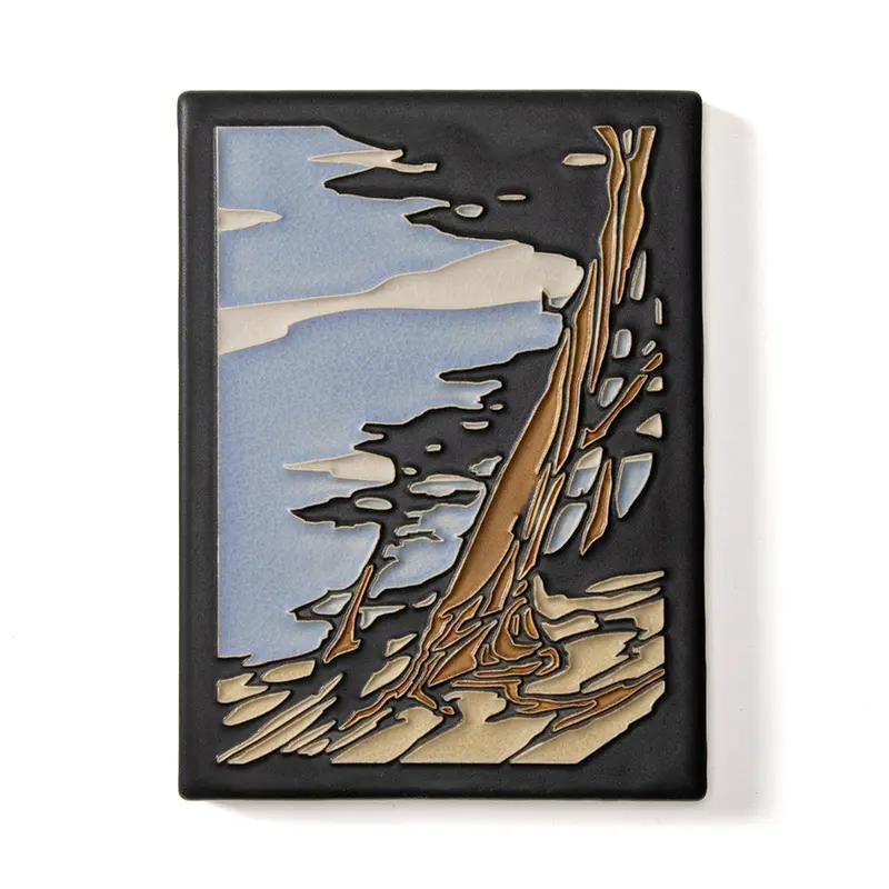 Windswept Cypress Ceramic Tile – 6" X 8" Textured Natural Woodgrain Design 1