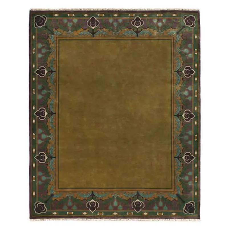 Wyndham Border Detail Hand-Knotted Rug 1