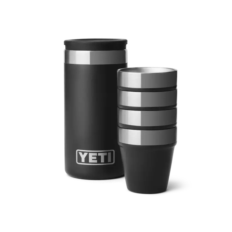 Yeti 4-Piece Stainless Steel Shot Glass Set With Protective Case 1