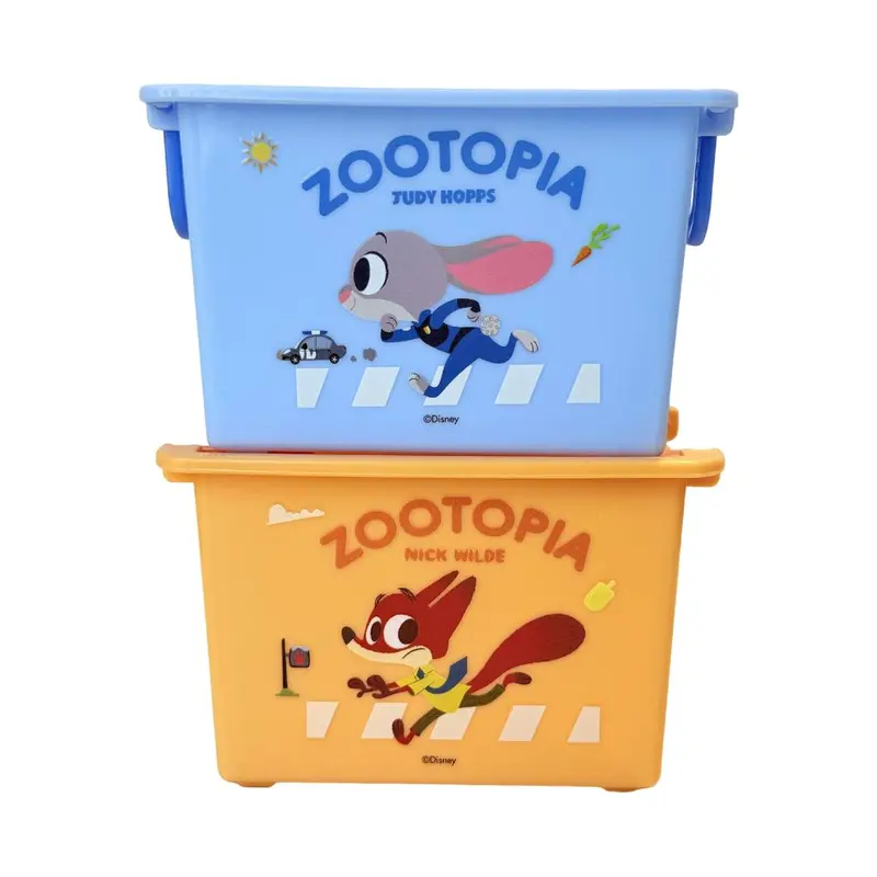 Zootopia Stackable Tote Basket Set – Two-Piece Foldable Storage Duo 1