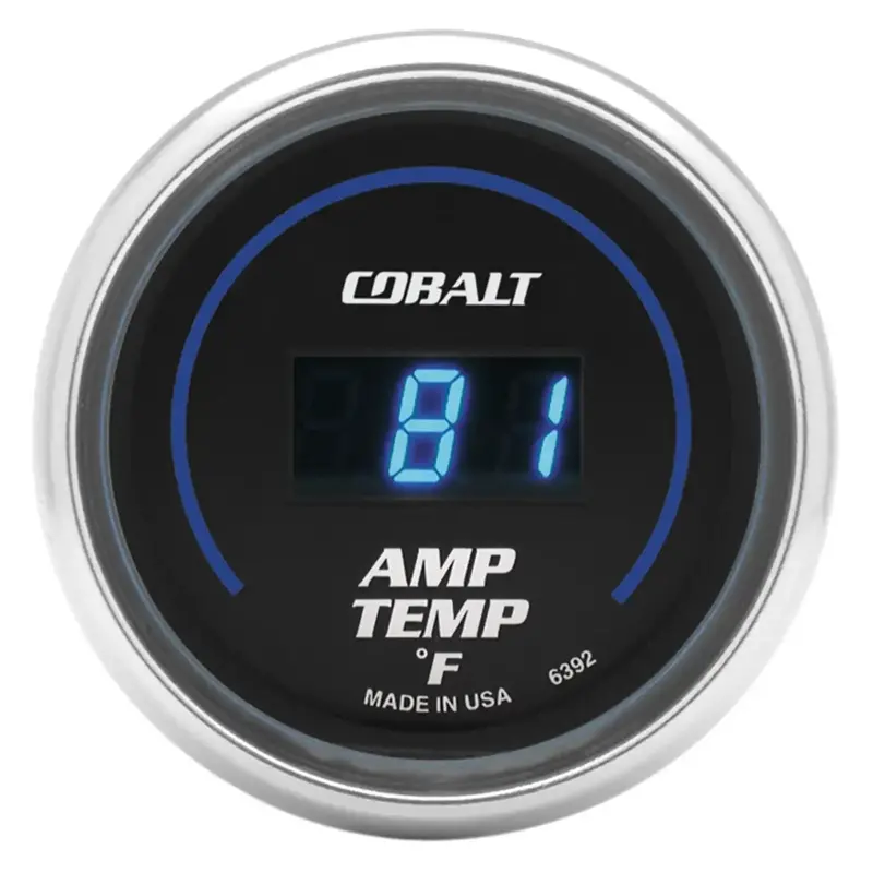 Autometer 6392 Digital Stereo Amplifier Temperature Gauge – 2-1/16" Cobalt Face, 250°F Range 1