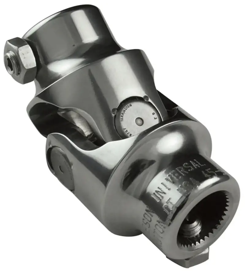 Borgeson Polished Stainless Steel Steering U-Joint – 3/4"-36 X 1" Double-D Shaft 1