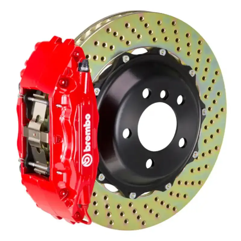 Brembo Gt Big Brake Kit For 2005–2013 Corvette – Front 355X32Mm Two-Piece Drilled Rotors With Red Finish 1
