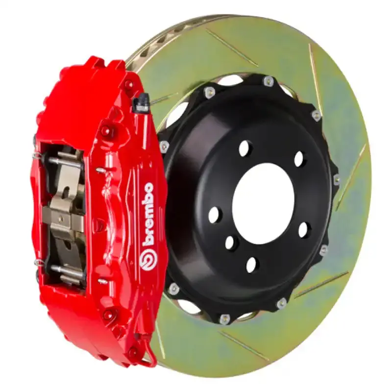 Brembo Gt Big Brake Kit – Front 6-Piston Calipers With 355X32Mm Slotted Two-Piece Rotors (Red Finish) For 1991–1994 Porsche 964 Turbo 1