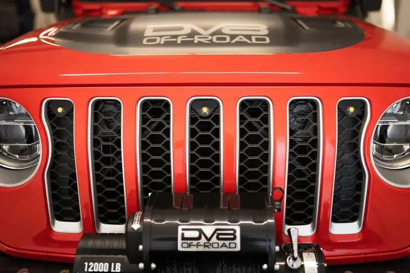 Dv8 Offroad Grjl-02 Amber Accent Led Front Grill Lights For 2018–2022 Jeep Wrangler Jl 1