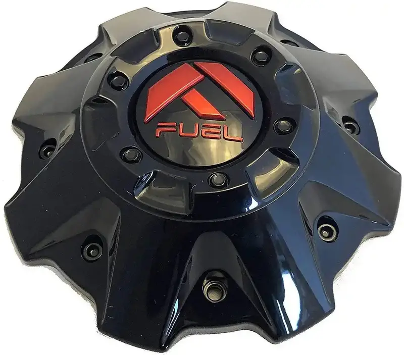 Fuel Off-Road Gl-Blk/Red Wheel Cover – 5- Or 6-Lug Black Rivet Design 1