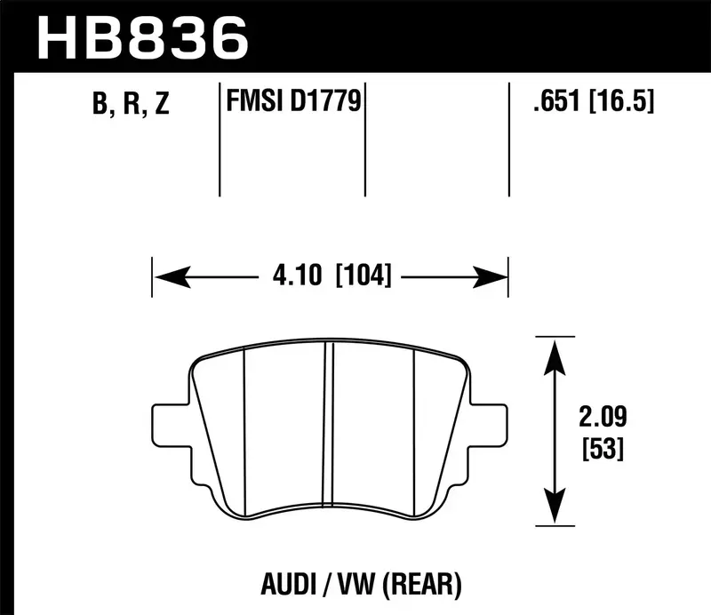Hawk Ceramic Brake Pads – Hb836Z.651 Thickness For Quiet, Low-Dust Stopping 1