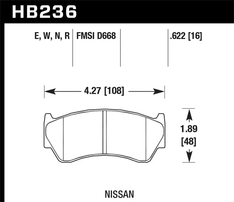 Hawk Hp Plus Brake Pads – Hb236N.622 With 0.622" Thickness For High-Performance Disc Brakes 1