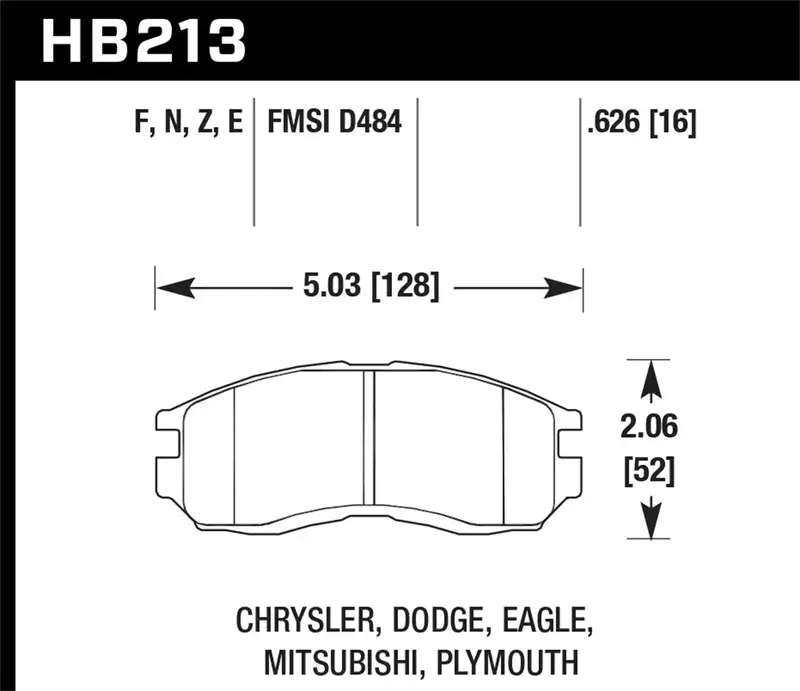Hawk Performance Hb213Z.626 Ceramic Brake Pads – Low-Dust, High-Torque Friction Material 1