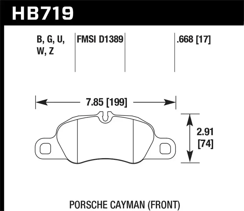 Hawk Performance Hb719U.668 Dtc-70 Racing Brake Pads – 0.668" Thickness, Track-Ready Friction Material 1